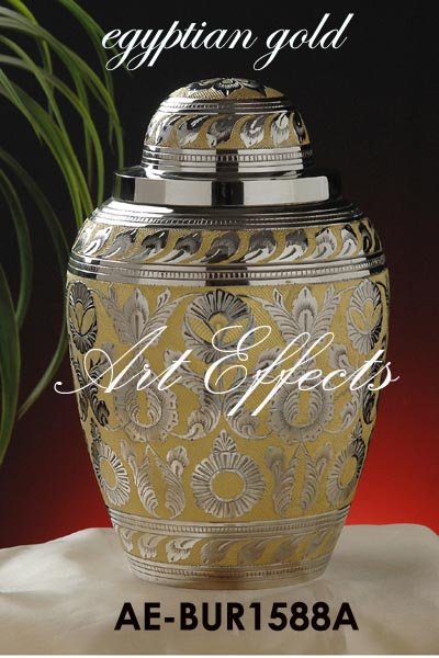 Manufacturers Exporters and Wholesale Suppliers of Handcrafted Gold & Silver Brass Cremation Urn Farrukhabad Uttar Pradesh